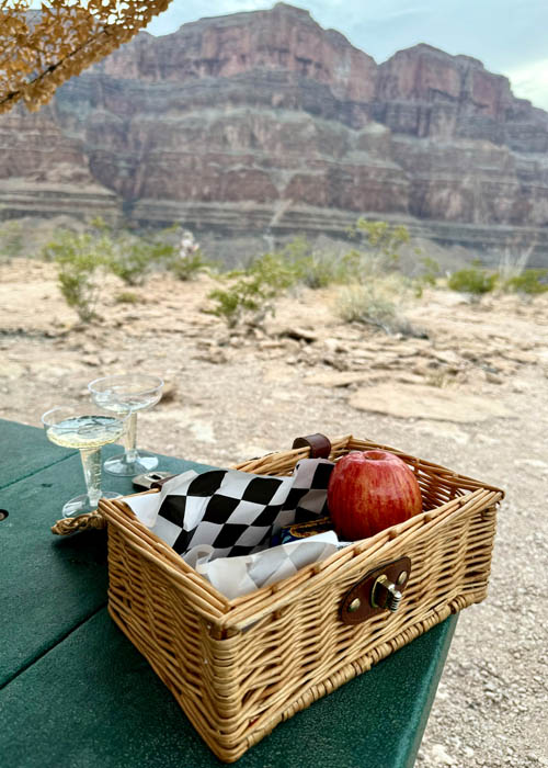 picknick grand canyon helikopter